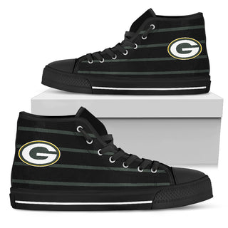 Edge Straight Perfect Circle Green Bay Packers High Top Shoes