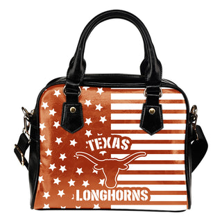 Twinkle Star With Line Texas Longhorns Shoulder Handbags