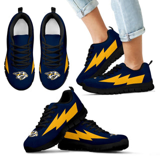 Gorgeous Nashville Predators Sneakers Thunder Lightning Amazing Logo