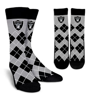 Gorgeous Oakland Raiders Argyle Socks
