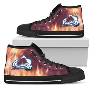 Fighting Like Fire Colorado Avalanche High Top Shoes