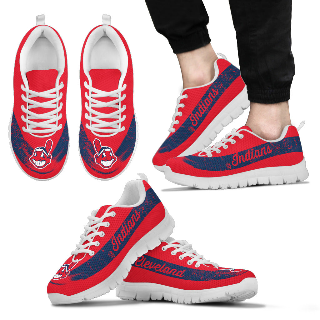 Single Line Logo Cleveland Indians Sneakers
