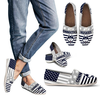 American Flag Connecticut Huskies Casual Shoes