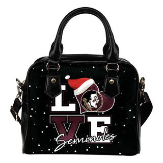 Love Word Christmas Sweet Florida State Seminoles Shoulder Handbags