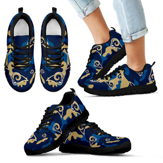 Los Angeles Rams Cotton Camouflage Fabric Military Solider Style Sneakers