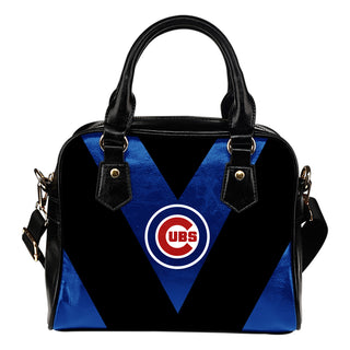 Triangle Double Separate Colour Chicago Cubs Shoulder Handbags
