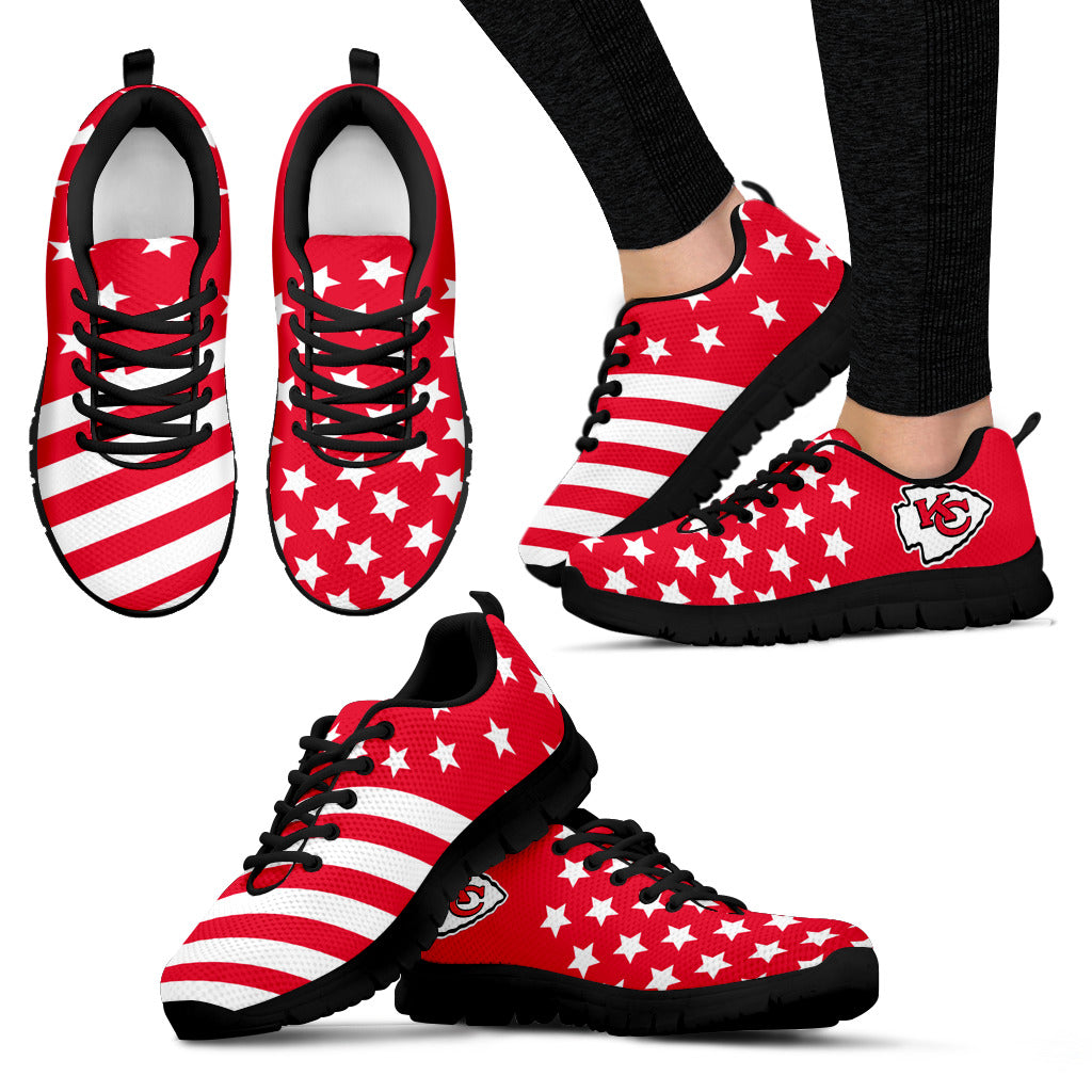 America Flag Full Stars Stripes Kansas City Chiefs Sneakers