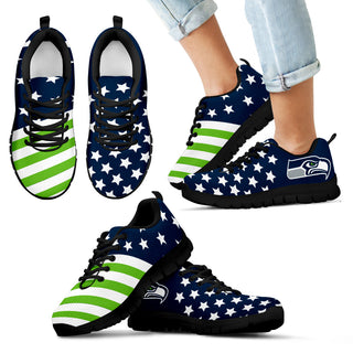America Flag Full Stars Stripes Seattle Seahawks Sneakers