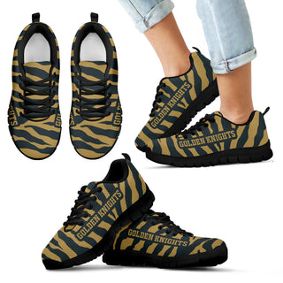 Tiger Skin Stripes Pattern Print Vegas Golden Knights Sneakers