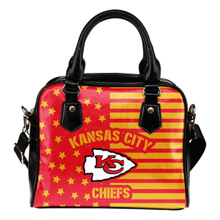 Twinkle Star With Line Kansas City Chiefs Shoulder Handbags
