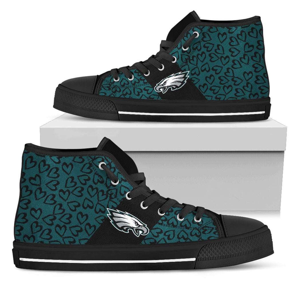 Perfect Cross Color Absolutely Nice Philadelphia Eagles High Top Shoes
