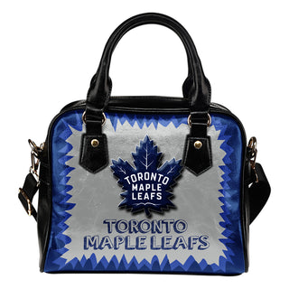 Jagged Saws Mouth Creepy Toronto Maple Leafs Shoulder Handbags
