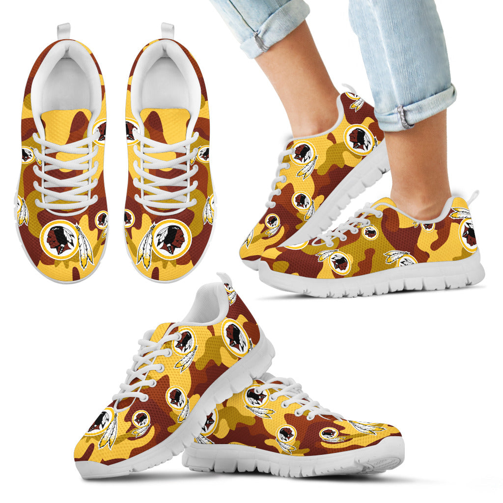 Washington Redskins Cotton Camouflage Fabric Military Solider Style Sneakers