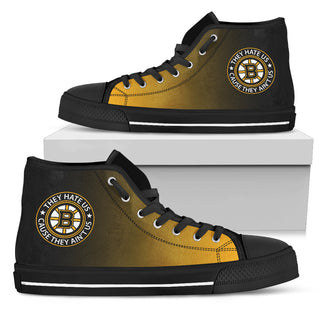 They Hate Us Cause They Ain't Us Boston Bruins High Top Shoes