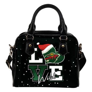 Love Word Christmas Sweet Minnesota Wild Shoulder Handbags