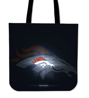 Denver Broncos Light Logo Tote Bags