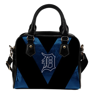 Triangle Double Separate Colour Detroit Tigers Shoulder Handbags