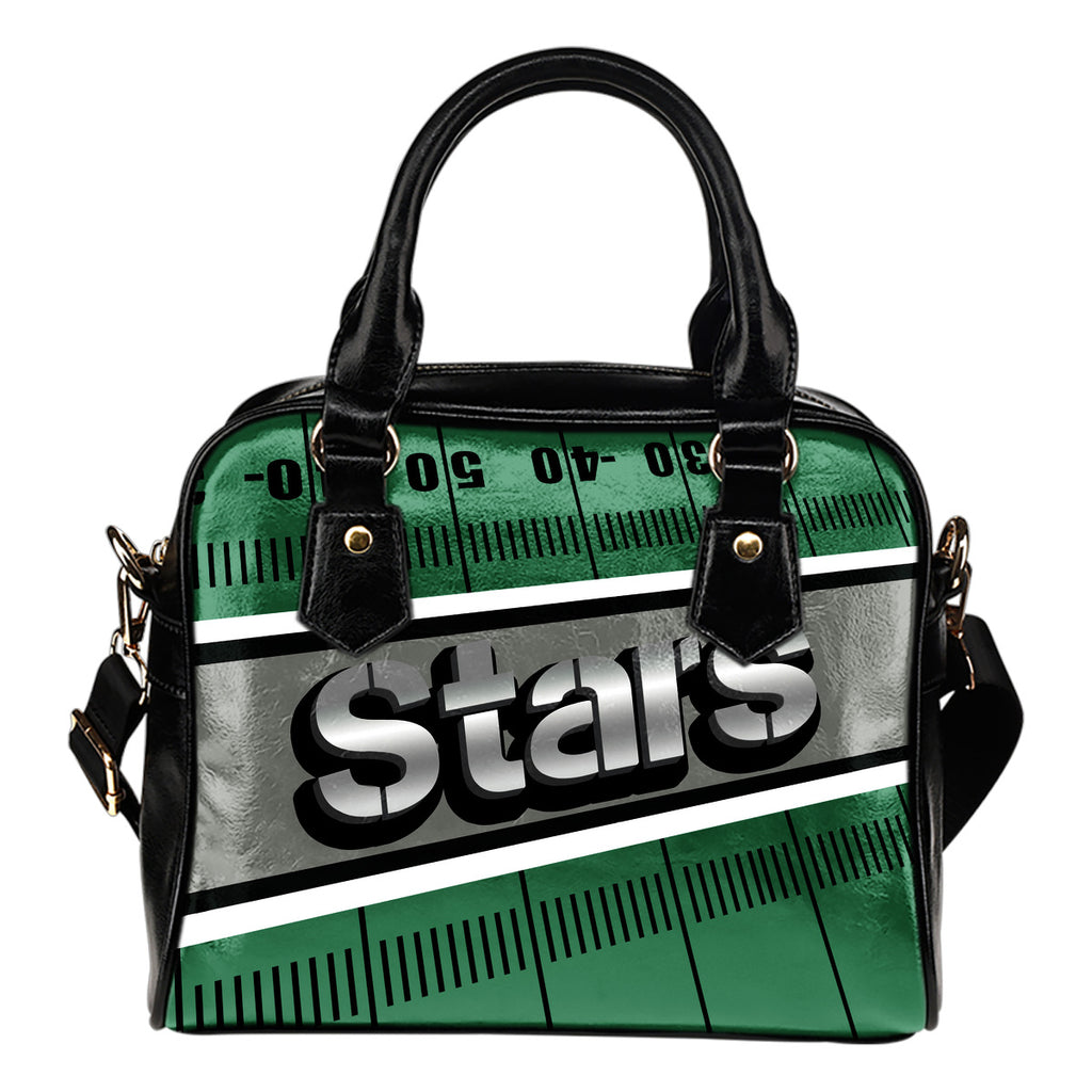 Dallas Stars Silver Name Colorful Shoulder Handbags
