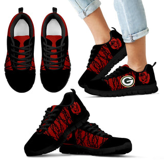 Rose Plant Gorgeous Lovely Logo Green Bay Packers Sneakers