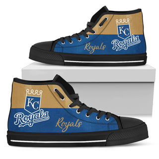 Divided Colours Stunning Logo Kansas City Royals High Top Shoes