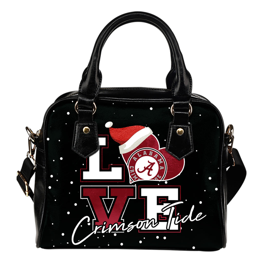 Love Word Christmas Sweet Alabama Crimson Tide Shoulder Handbags