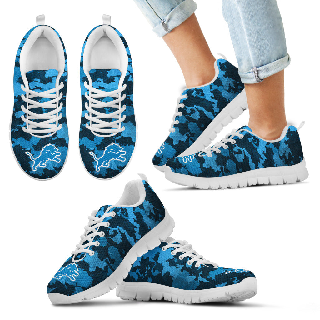 Arches Top Fabulous Camouflage Background Detroit Lions Sneakers
