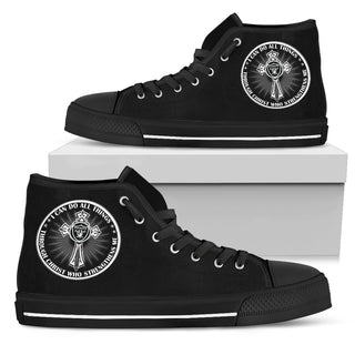 I Can Do All Things Through Christ Who Strengthens Me Oakland Raiders High Top Shoes