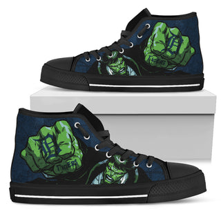 Hulk Punch Detroit Tigers High Top Shoes