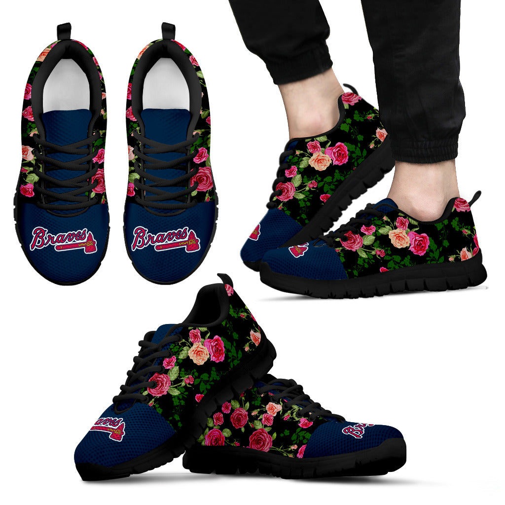Vintage Floral Atlanta Braves Sneakers