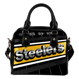Pittsburgh Steelers Silver Name Colorful Shoulder Handbags