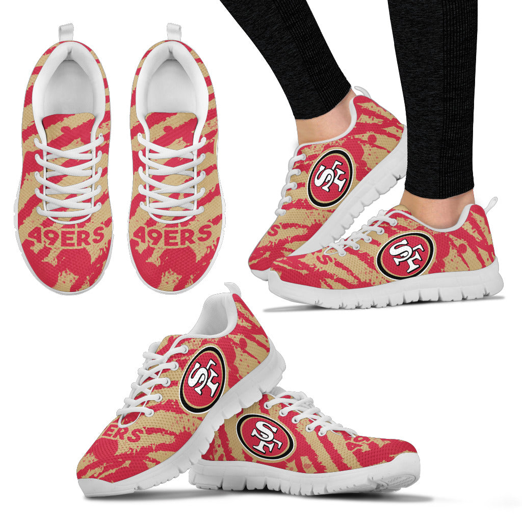 Stripes Pattern Print San Francisco 49ers Sneakers