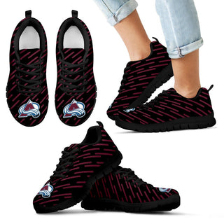 Marvelous Striped Stunning Logo Colorado Avalanche Sneakers