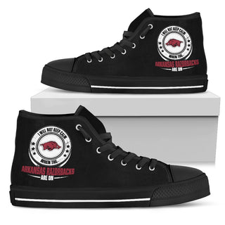 I Will Not Keep Calm Amazing Sporty Arkansas Razorbacks High Top Shoes