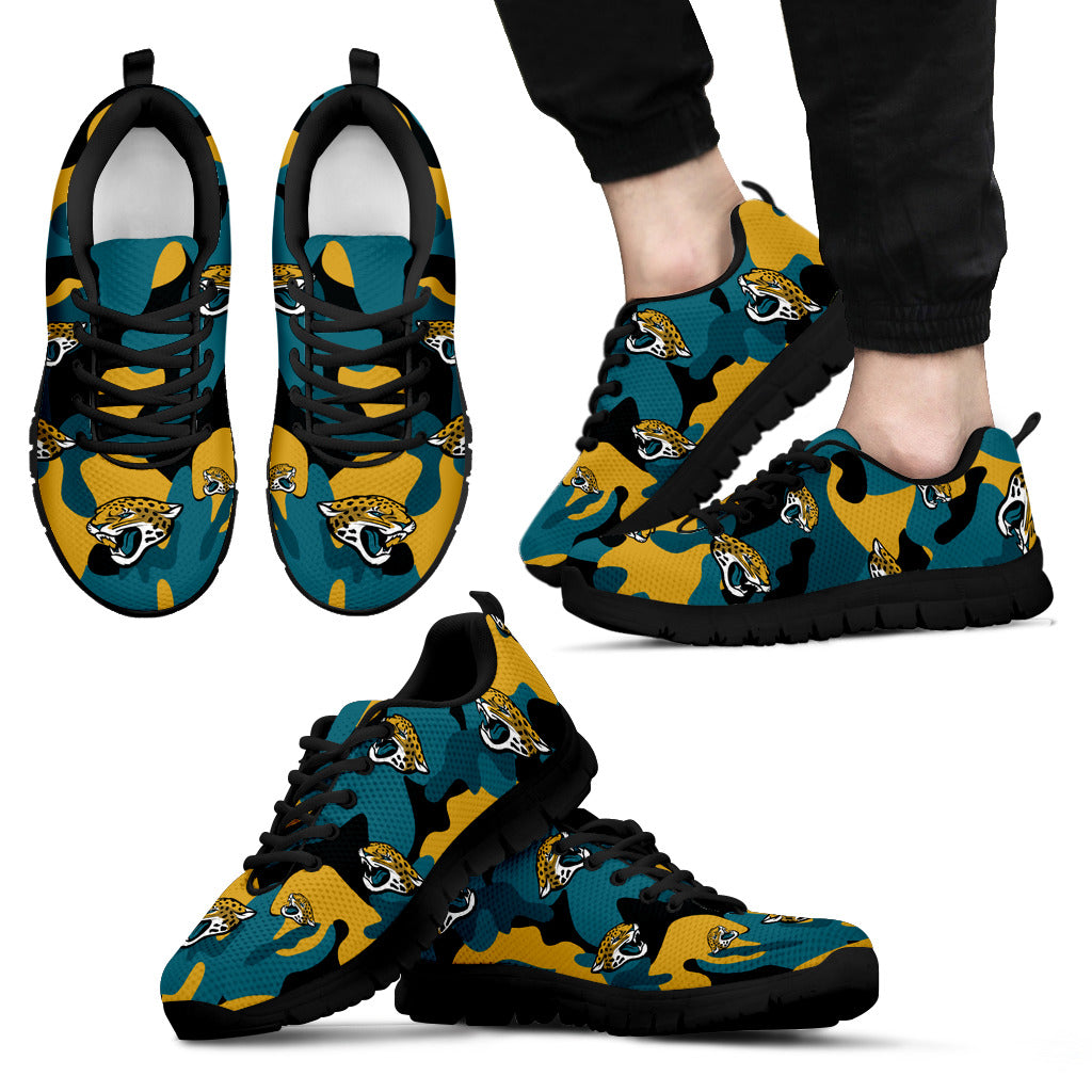 Jacksonville Jaguars Cotton Camouflage Fabric Military Solider Style Sneakers