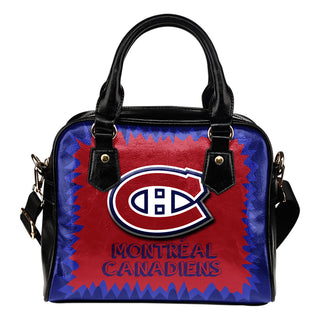 Jagged Saws Mouth Creepy Montreal Canadiens Shoulder Handbags
