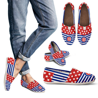 Star Stripers America Flag Chicago Cubs Women Casual Shoes