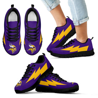 Funny Style Minnesota Vikings Sneakers Thunder Lightning Amazing Logo