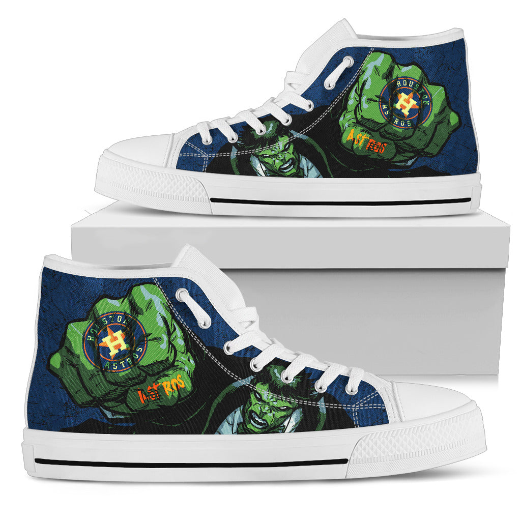 Hulk Punch Houston Astros High Top Shoes