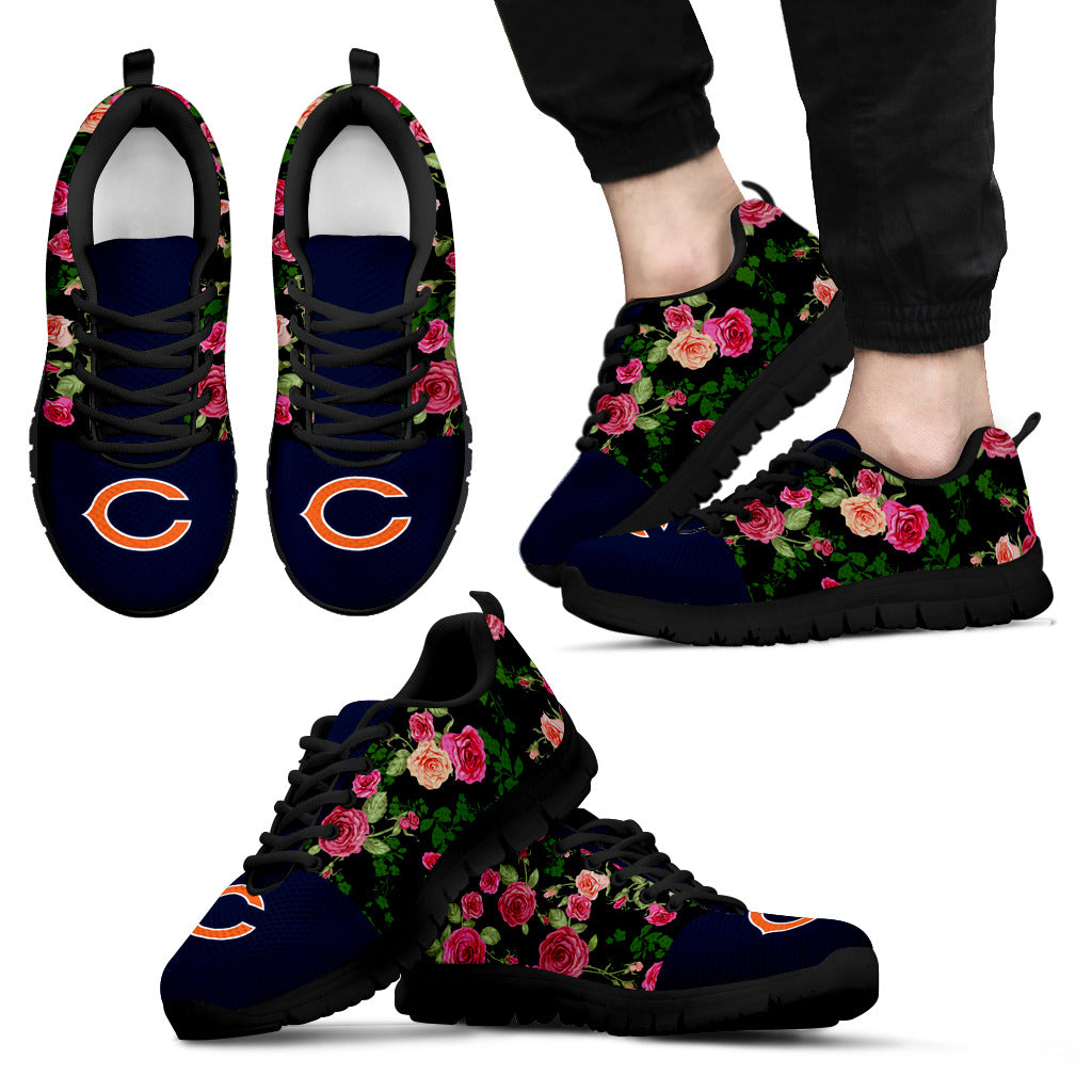 Vintage Floral Chicago Bears Sneakers