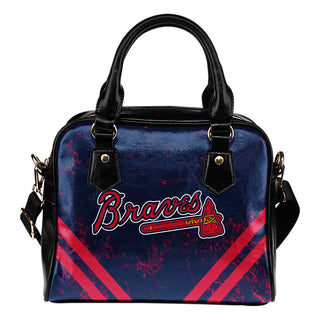 Couple Curves Light Good Logo Atlanta Braves Shoulder Handbags
