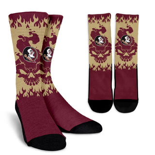 Florida State Seminoles Colorful Skull Socks