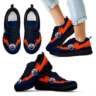 Three Amazing Good Line Charming Logo Edmonton Oilers Sneakers