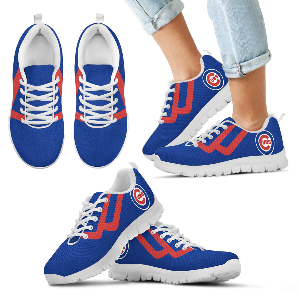 Line Bottom Straight Chicago Cubs Sneakers – Best Funny Store