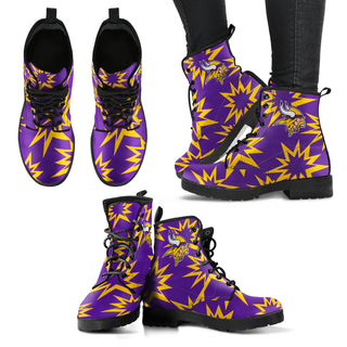 Dizzy Motion Amazing Designs Logo Minnesota Vikings Boots