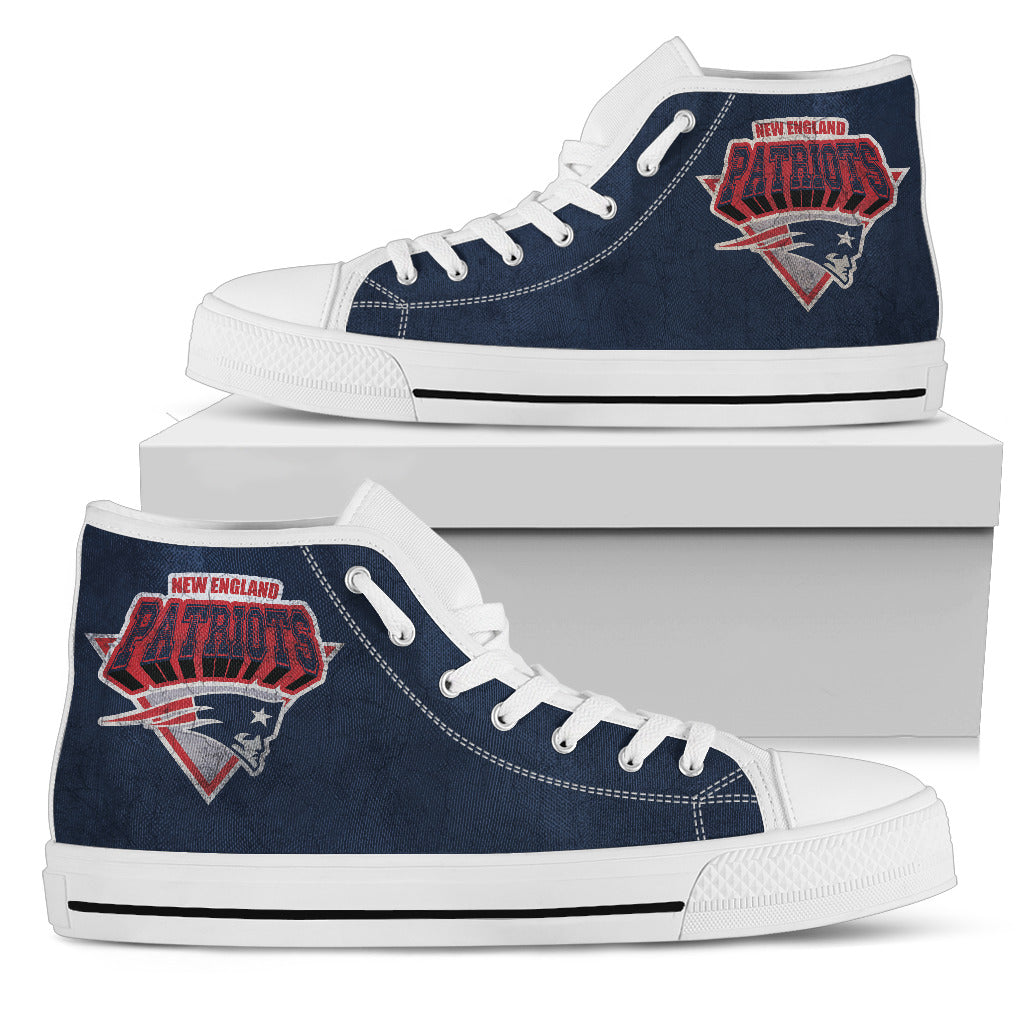 3D Simple Logo New England Patriots High Top Shoes