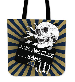 Clapper Film Skull Los Angeles Rams Tote Bags