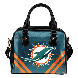 Couple Curves Light Good Logo Miami Dolphins Shoulder Handbags