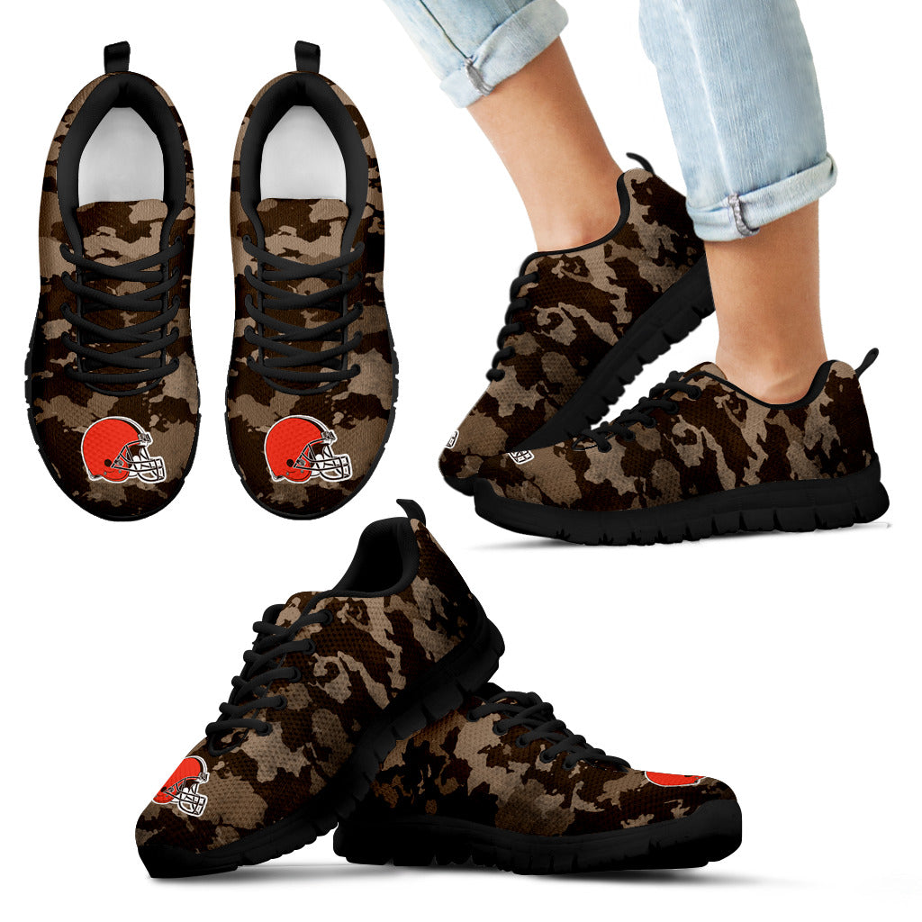 Arches Top Fabulous Camouflage Background Cleveland Browns Sneakers