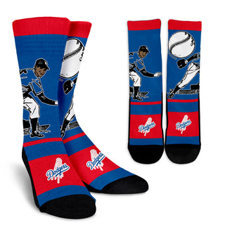 Talent Player Fast Cool Air Comfortable Los Angeles Dodgers Socks