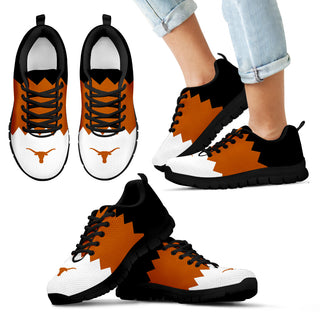 Incredible Line Zig Zag Disorder Beautiful Texas Longhorns Sneakers